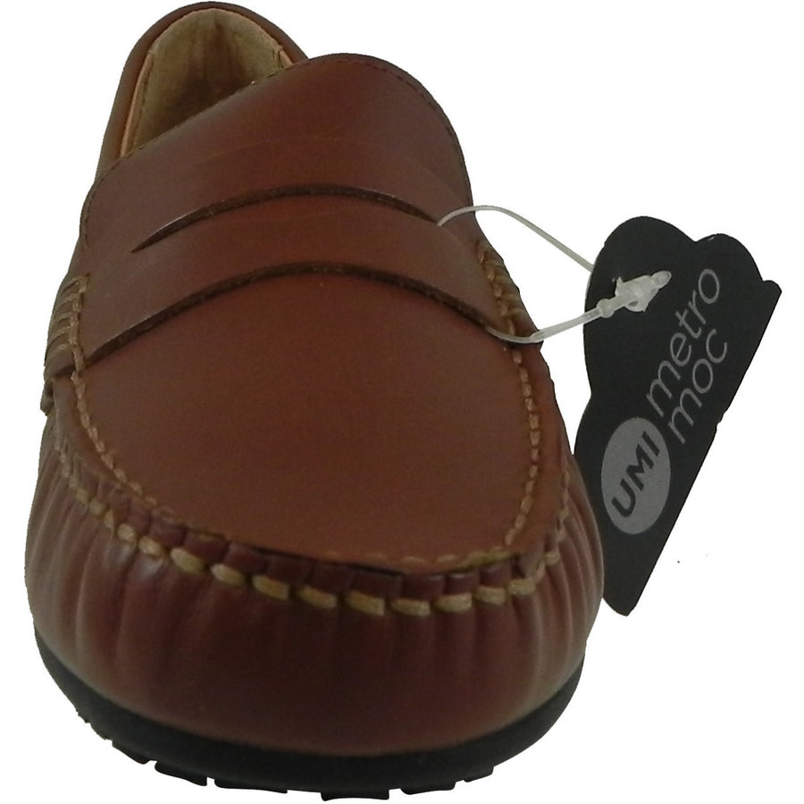 Umi Boy's David Leather Slip On Oxford Loafer Shoes Cognac - Just Shoes for Kids
 - 5