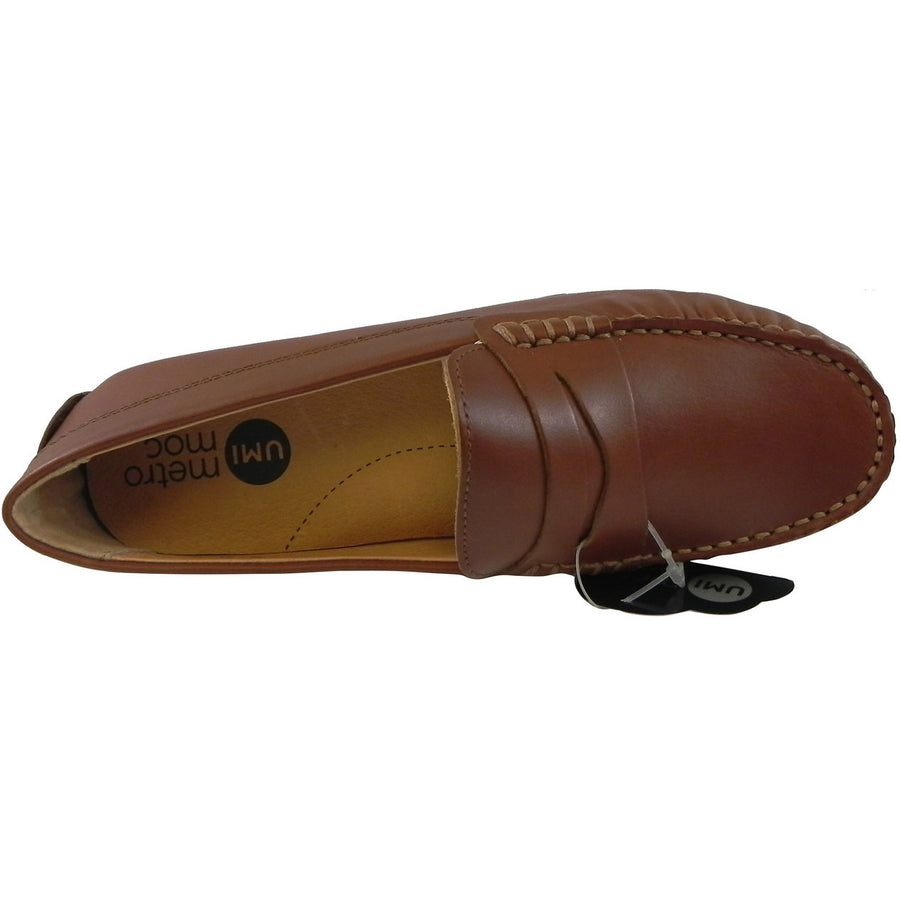 Umi Boy's David Leather Slip On Oxford Loafer Shoes Cognac - Just Shoes for Kids
 - 6