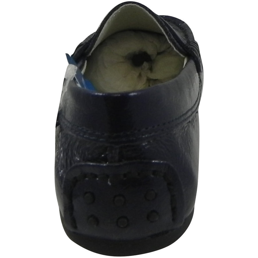Umi Boy?ÇÖs & Girl?ÇÖs Morie Patent Leather Classic Slip On Studded Oxford Loafer Shoes Navy - Just Shoes for Kids
 - 3