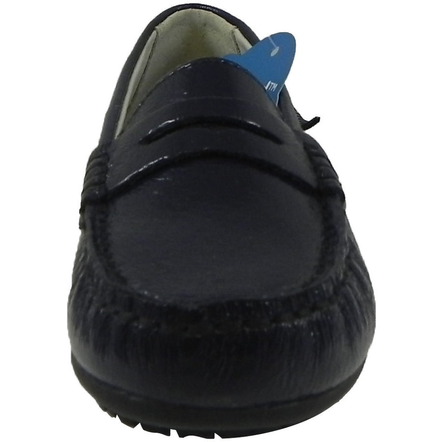 Umi Boy?ÇÖs & Girl?ÇÖs Morie Patent Leather Classic Slip On Studded Oxford Loafer Shoes Navy - Just Shoes for Kids
 - 5