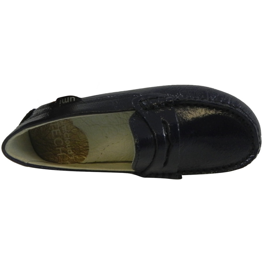 Umi Boy?ÇÖs & Girl?ÇÖs Morie Patent Leather Classic Slip On Studded Oxford Loafer Shoes Navy - Just Shoes for Kids
 - 6