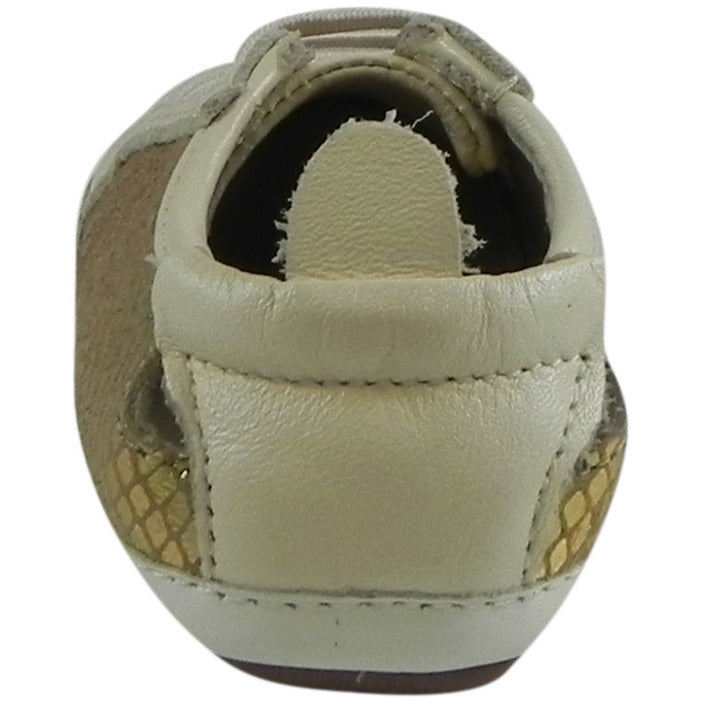 Old Soles Girl's Bambini Jogger Gold Snake Soft Leather Slip On Crib Walker Sneaker Shoe - Just Shoes for Kids
 - 3