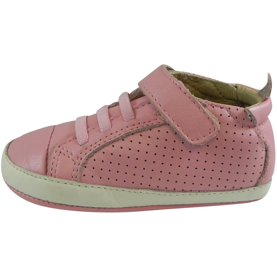 Old Soles Girl's Cheer Bambini Pink Leather First-Walker Sneaker