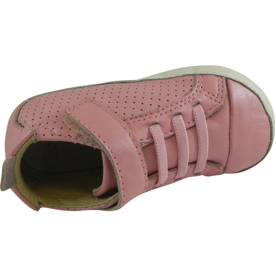 Old Soles Girl's Cheer Bambini Pink Leather First-Walker Sneaker
