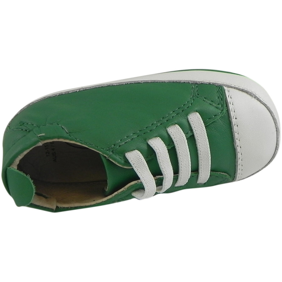 Old Soles Boy's & Girl's 030 Green & White Eazy Tread Sneaker Shoe