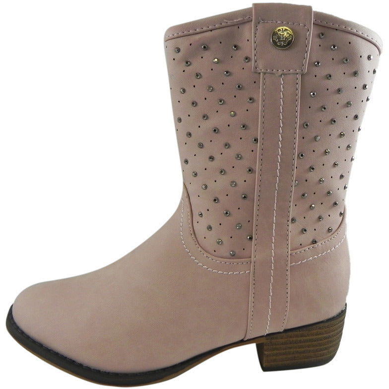 Josmo Nanette Lepore Girl's Pink Studded Western Boot - Just Shoes for Kids
 - 2