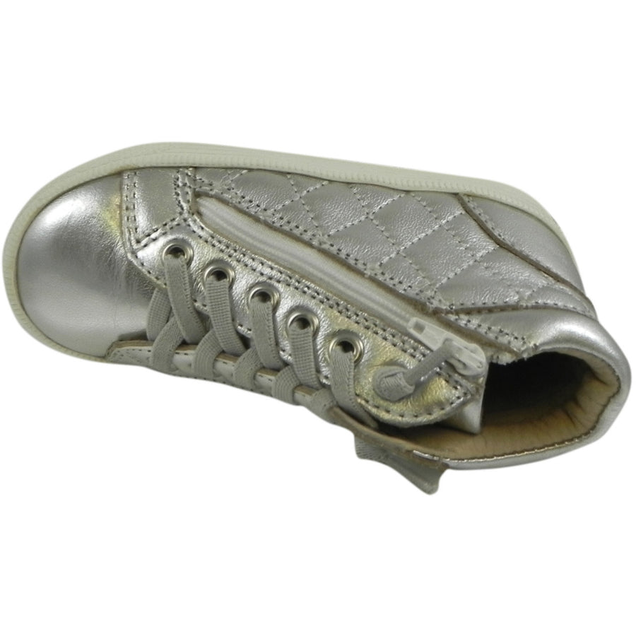 Old Soles Girl's & Boy's 1041 Silver Eazy Quilt Sneaker