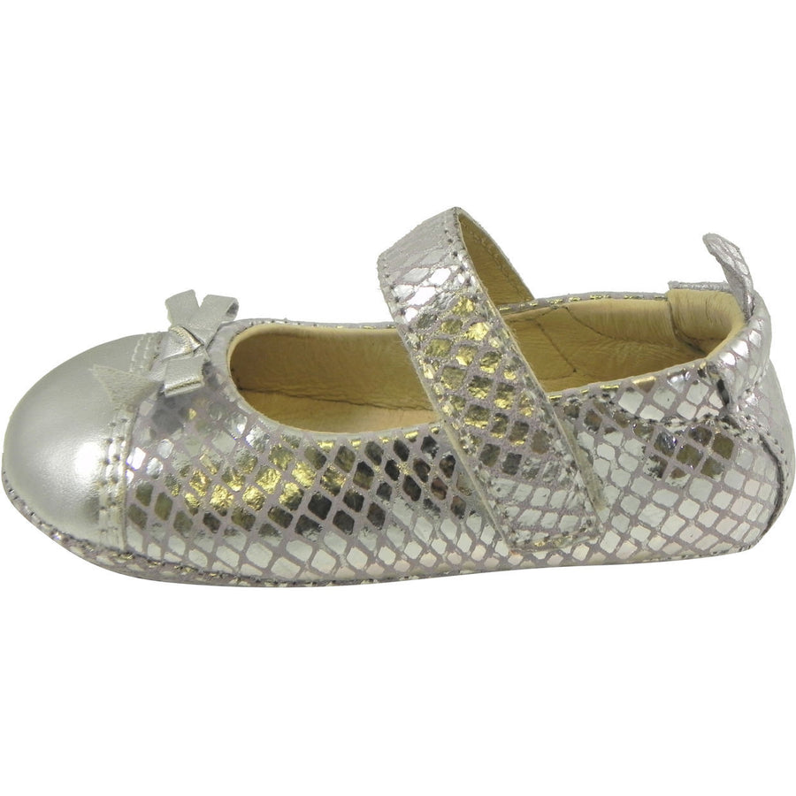 Old Soles Girl's Sassy Style 097 Silver/Lavender Snake Leather Mary Jane - Just Shoes for Kids
 - 2
