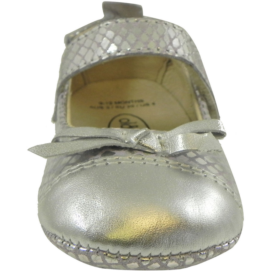 Old Soles Girl's Sassy Style 097 Silver/Lavender Snake Leather Mary Jane - Just Shoes for Kids
 - 4