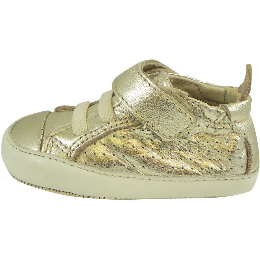 Old Soles Girl's and Boy's Cheer Bambini Gold Leather First-Walker Sneaker - Just Shoes for Kids
 - 5