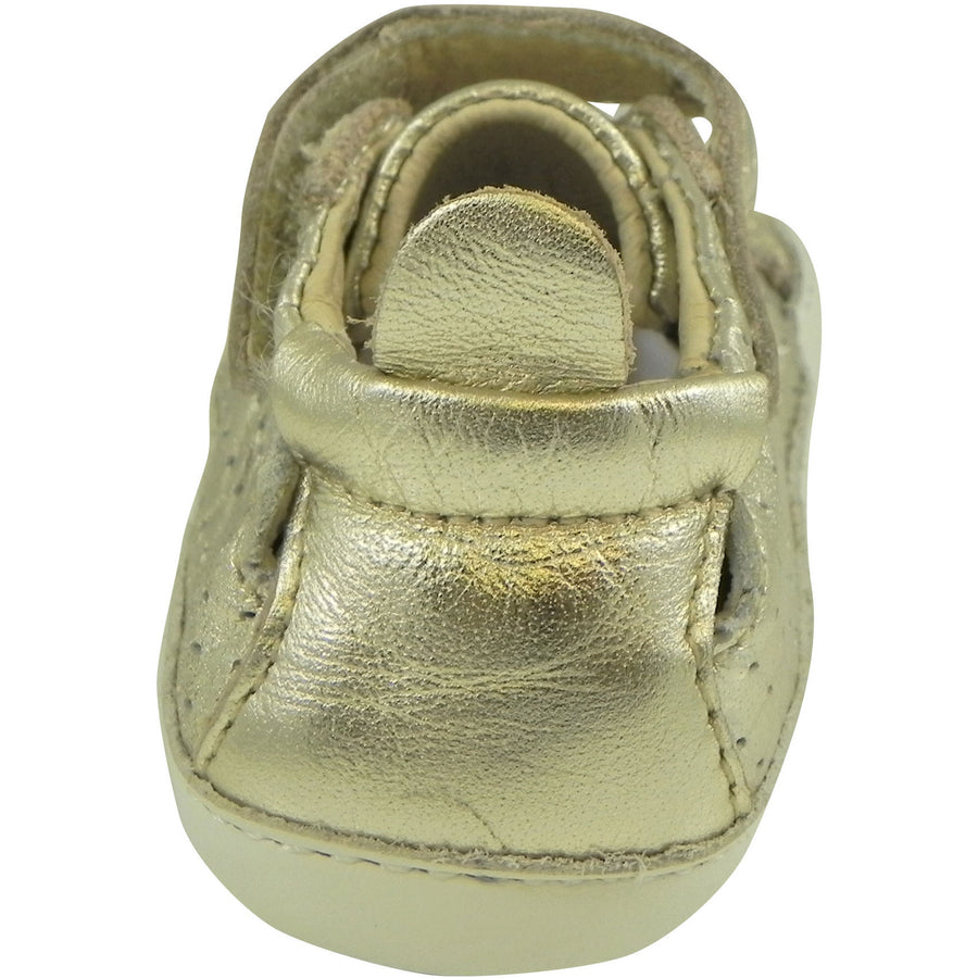 Old Soles Girl's and Boy's Cheer Bambini Gold Leather First-Walker Sneaker - Just Shoes for Kids
 - 6