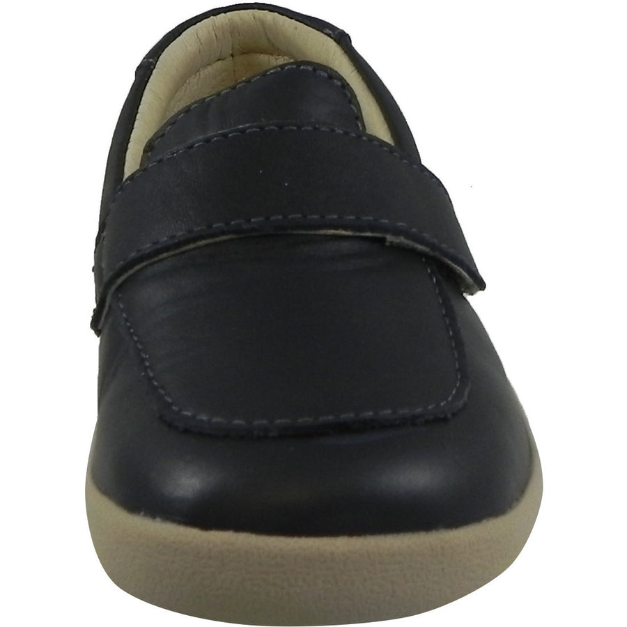 Old Soles Boy's 346 Business Loafer Leather Slip On Shoe Black