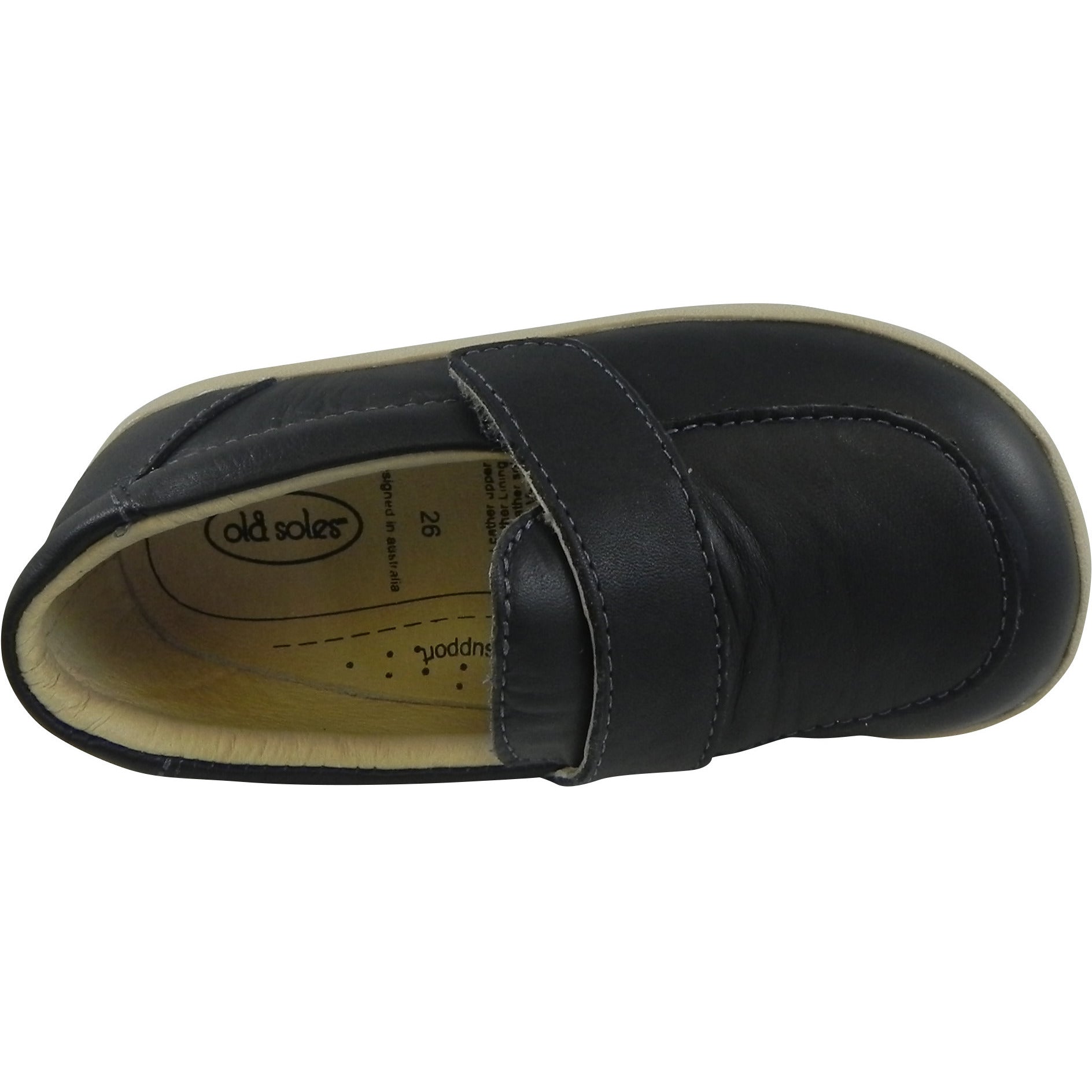 Old Soles Boy's 346 Business Loafer Leather Slip On Shoe Black – Just Shoes  for Kids
