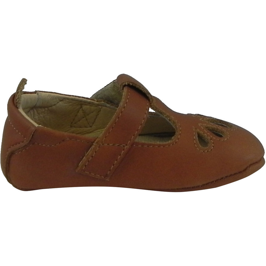 Old Soles Girl's 053 T-Petal Tan Leather Mary Jane - Just Shoes for Kids
 - 4
