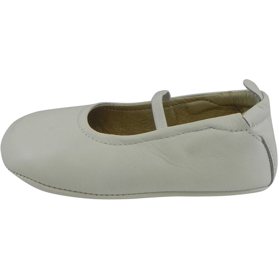 Old Soles Girl's 013 White Leather Luxury Ballet Flat - Just Shoes for Kids
 - 2
