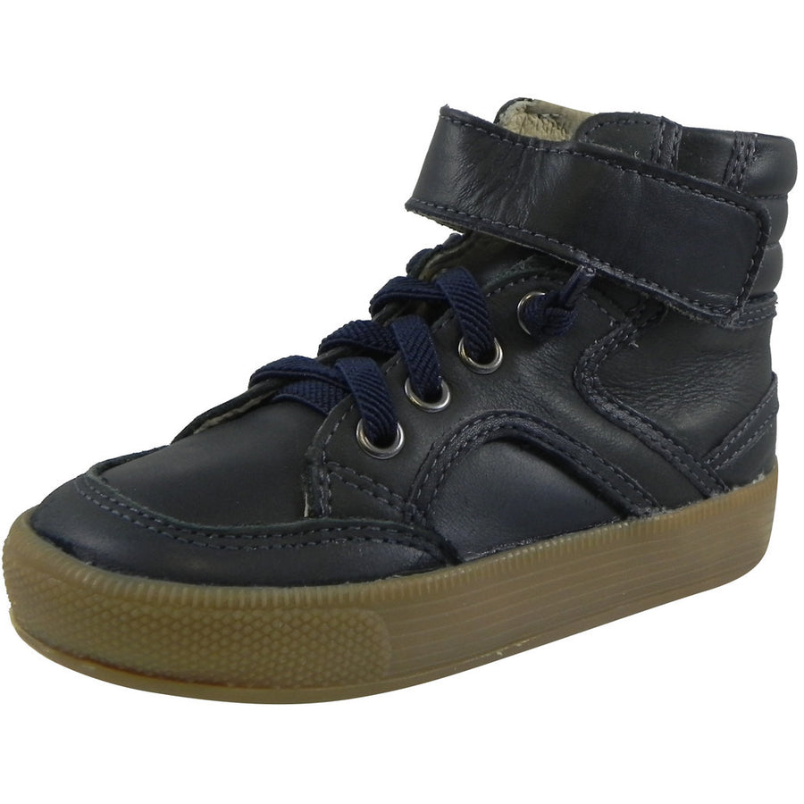 Old Soles 1026 Boy's Navy OS Rap Leather Lace Up Strap High Tops Sneaker - Just Shoes for Kids
 - 1