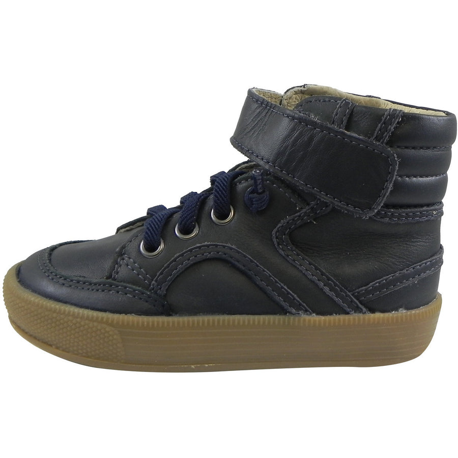 Old Soles 1026 Boy's Navy OS Rap Leather Lace Up Strap High Tops Sneak ...