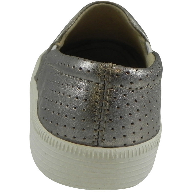 Old Soles 1030 Girl's and Boy's Silver Sporty Hoff Breathable Leather Loafers Sneaker Shoe - Just Shoes for Kids
 - 5