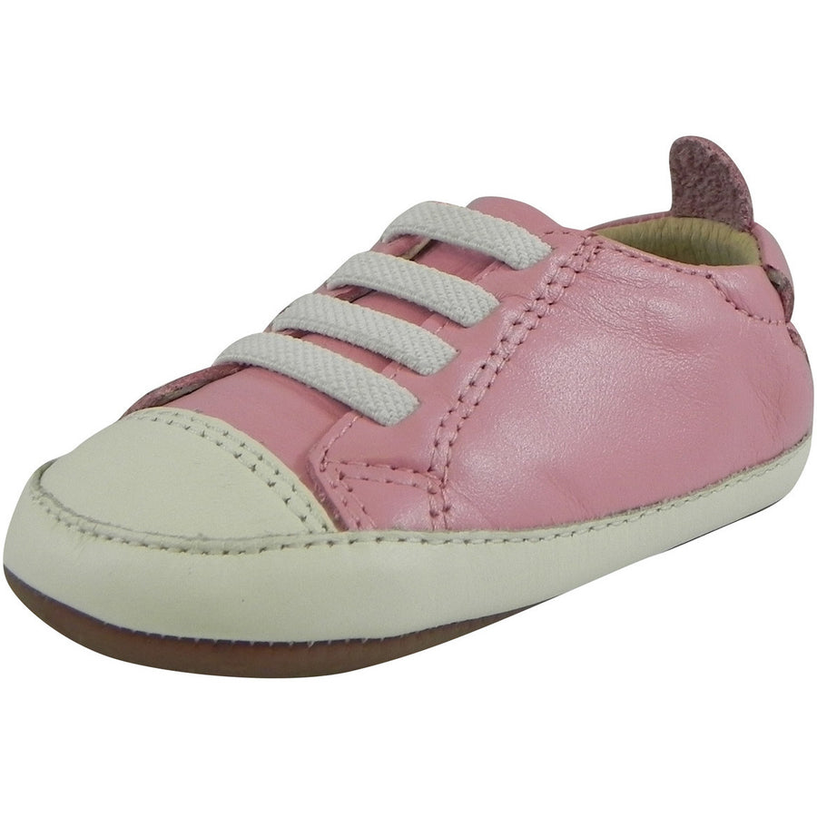Old Soles Girl's Soft Leather Pink Crib Walker Baby Shoes