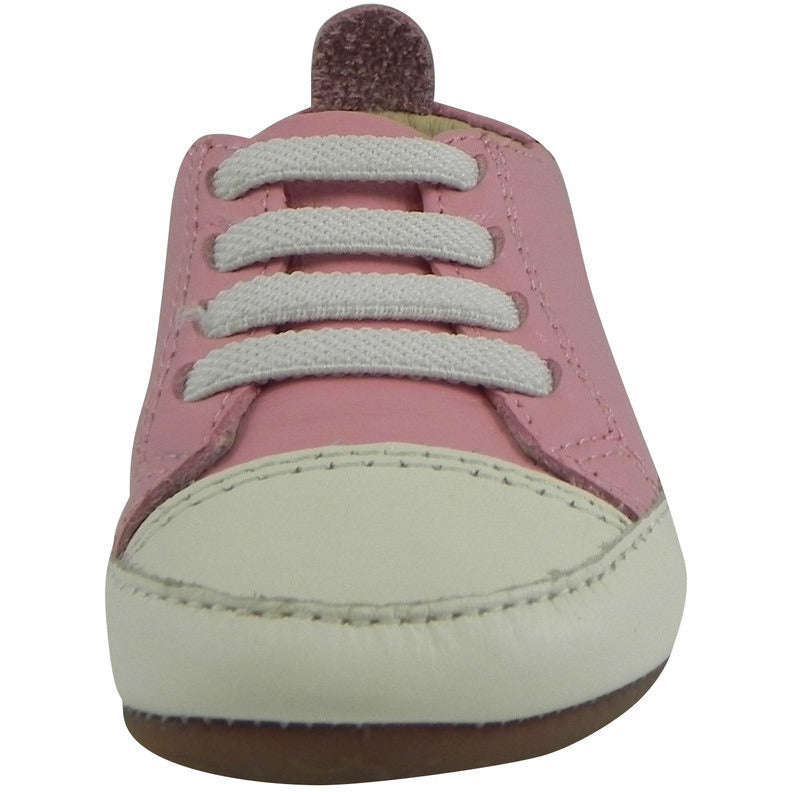 Old Soles Girl's Soft Leather Pink Crib Walker Baby Shoes