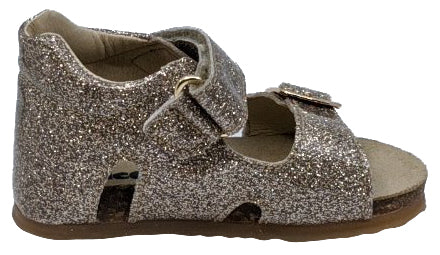 Falcotto Girl's Bea Glossy Open Toe Sandals, Platino