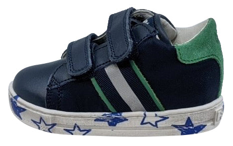 Falcotto Boy's New Leryn Fashion Sneakers, Navy/Verde
