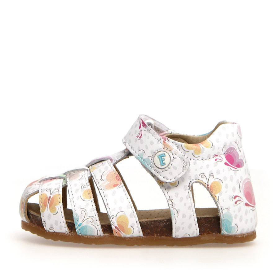 Falcotto Girl's Alby Butterfly Sandals - White