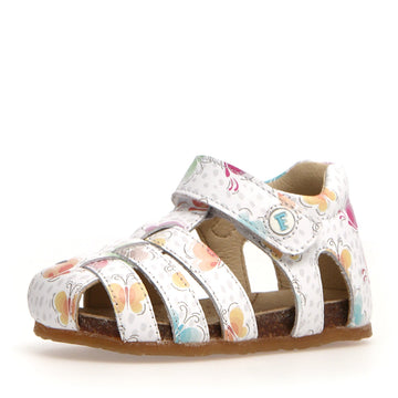 Falcotto Girl's Alby Butterfly Sandals - White