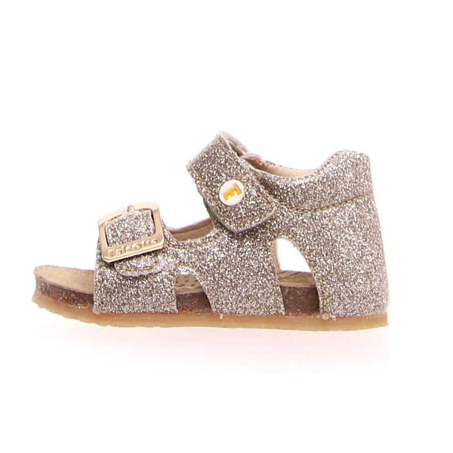 Falcotto Girl's Bea Open Toe Sandals - Glossy Platinum