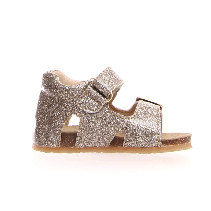 Falcotto Girl's Bea Open Toe Sandals - Glossy Platinum
