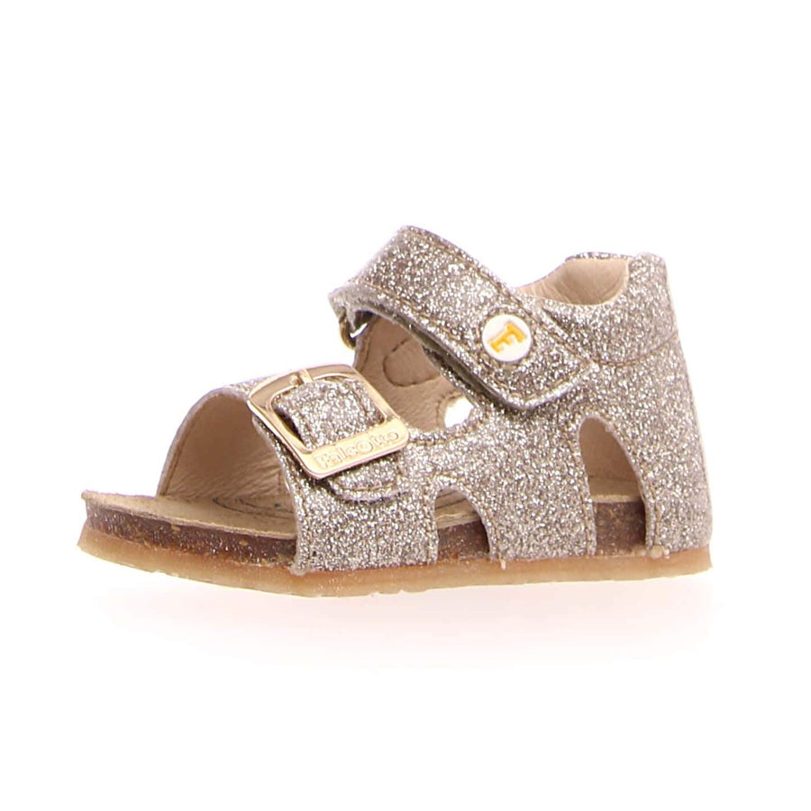 Naturino Falcotto Girl's Bea Open Toe Sandals - Glossy Platinum