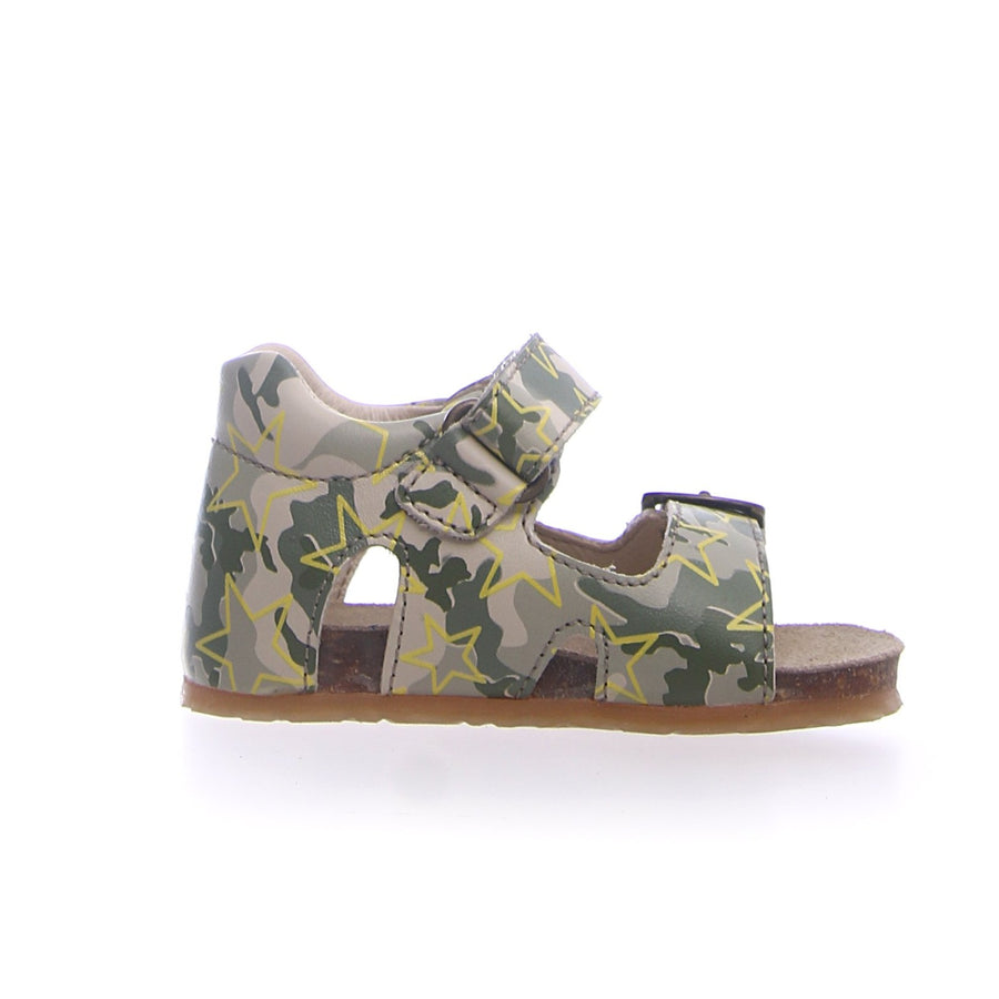 Falcotto Boy's and Girl's Bea Camo Stars Sandals - Beige