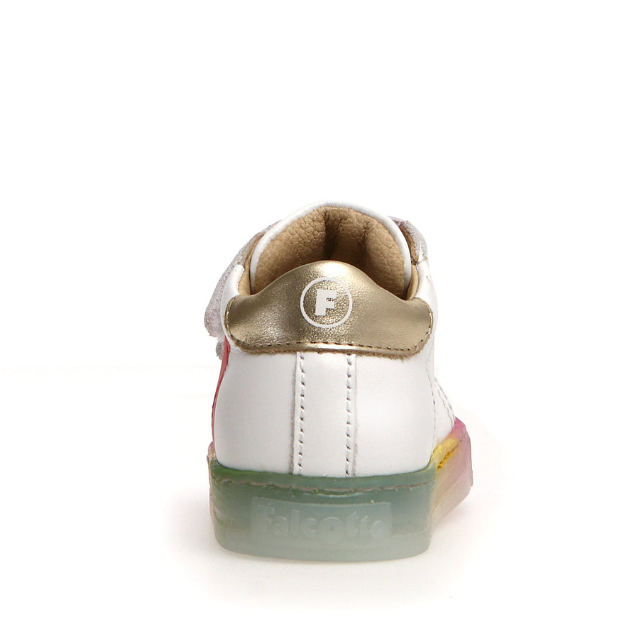 Naturino Falcotto Girl's Heart Sneakers, White/Lime