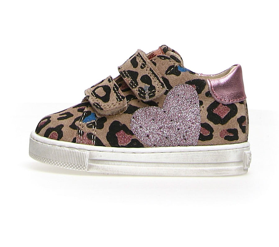 Falcotto Girl's Heart Vl Suede Leopard Sneakers - Multi/Cipria
