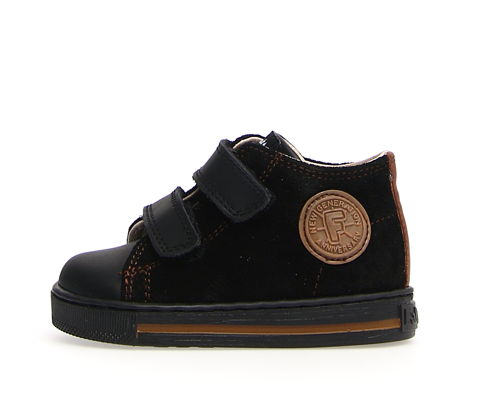 Falcotto Boy's and Girl's Michael Fashion Sneakers, Black/Cuoio