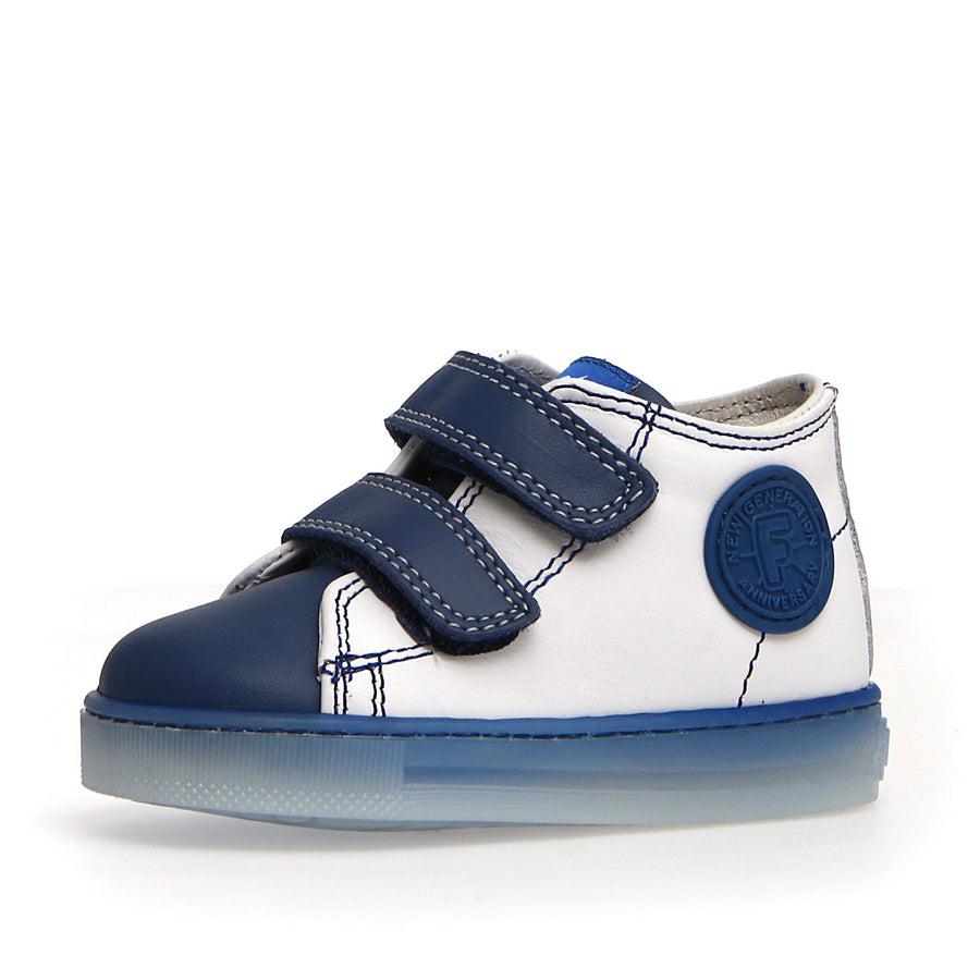 Falcotto Boy's and Girl's Michael Fashion Sneakers - White/Azure