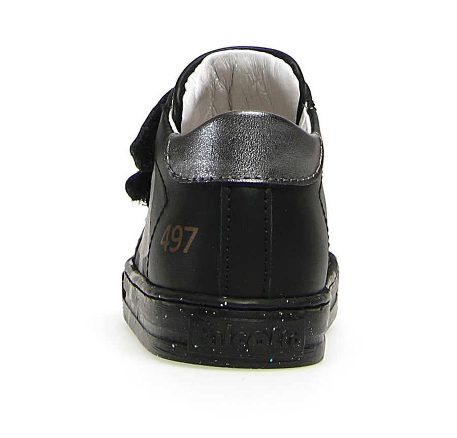 Falcotto Boy's & Girl's Salazar Vl Calf Sneaker Shoes - Black/Acciaio