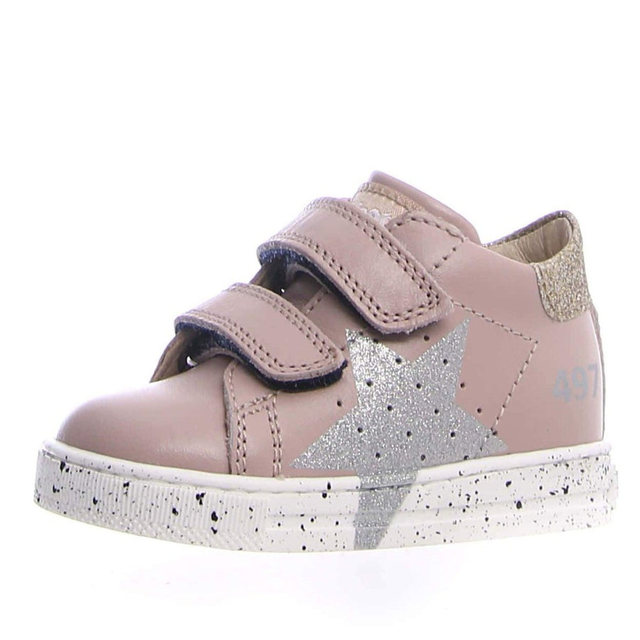 Naturino Falcotto Girl's Salazar Vl Calf Sneaker Shoes - Cipria/Platinum/Silver