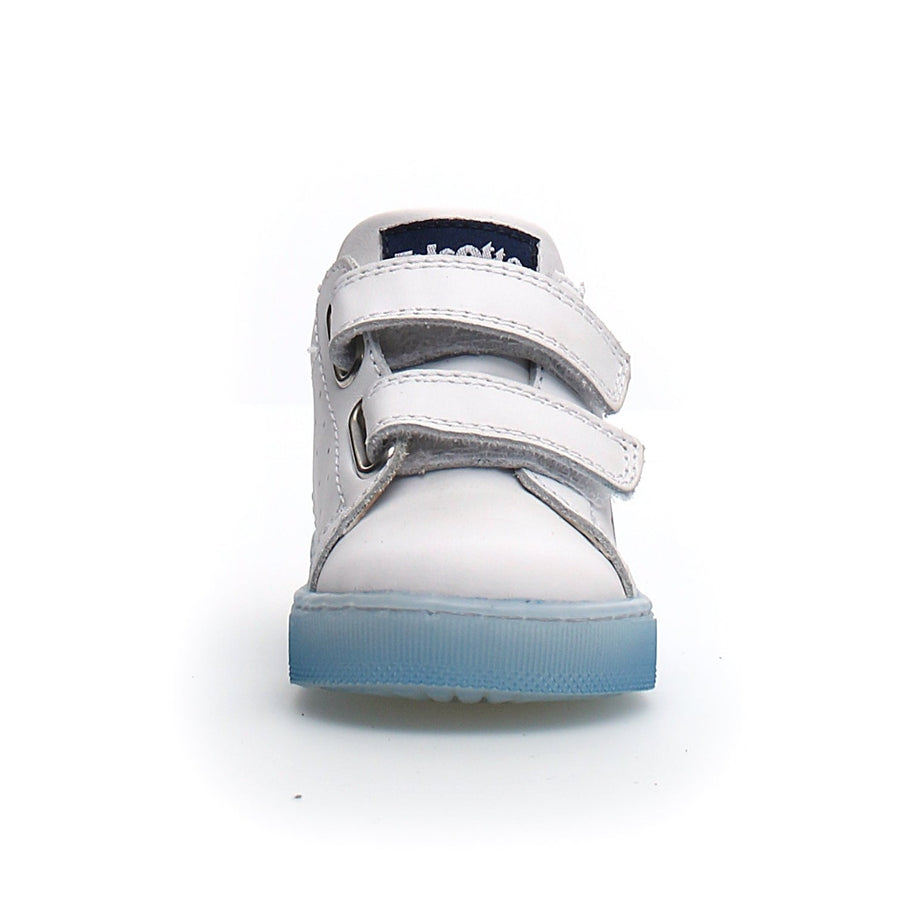 Falcotto Boy's and Girl's Salazar Vl Calf Sneaker Shoes - White/Navy