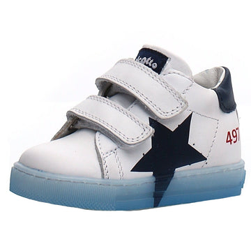 Falcotto Boy's and Girl's Salazar Vl Calf Sneaker Shoes - White/Navy