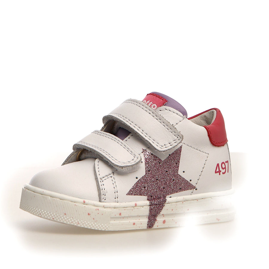 Falcotto Girl's Salazar Sneaker Shoes - White/Pink/Papaia
