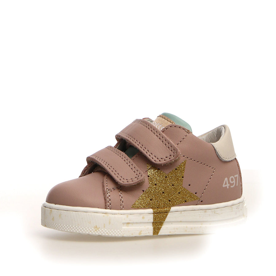 Naturino Falcotto Girl's Salazar Sneaker Shoes - Cipria/Gold/Milk