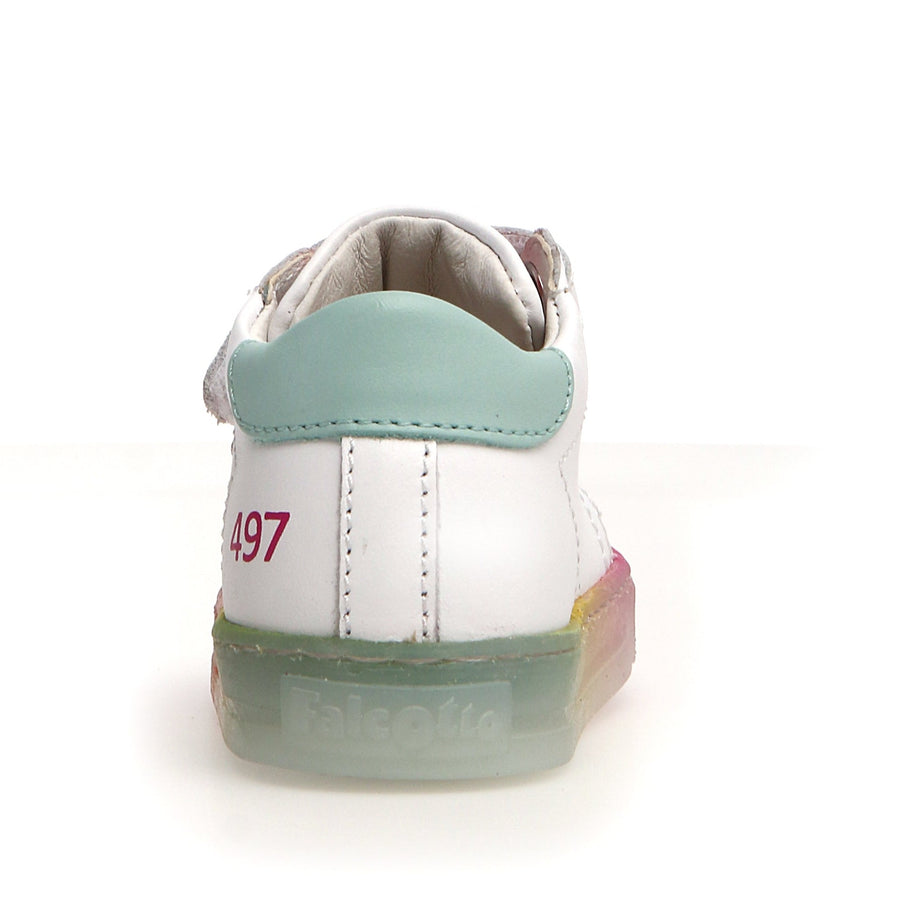 Falcotto Girl's Salazar Sneaker Shoes - White/Pink/Caraibi