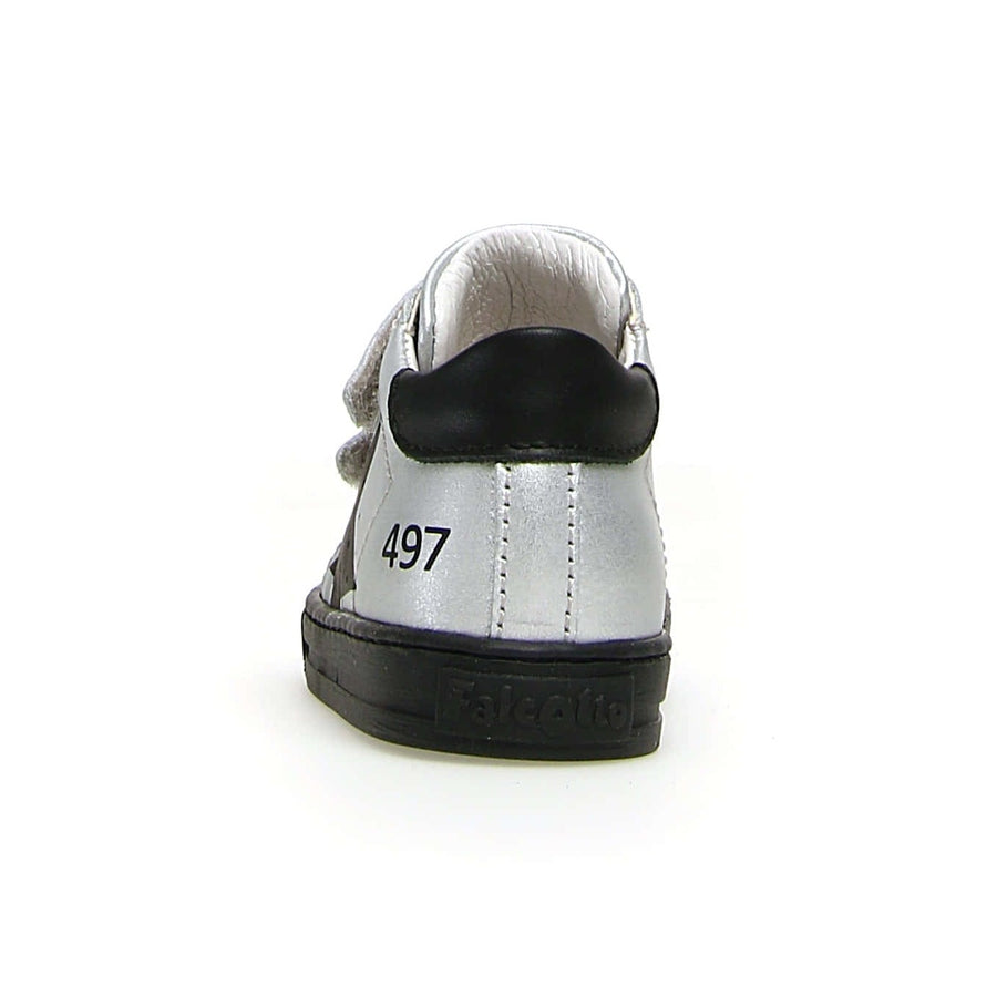 Falcotto Boy's and Girl's Salazar Vl Metallic Sneakers - Silver/Black