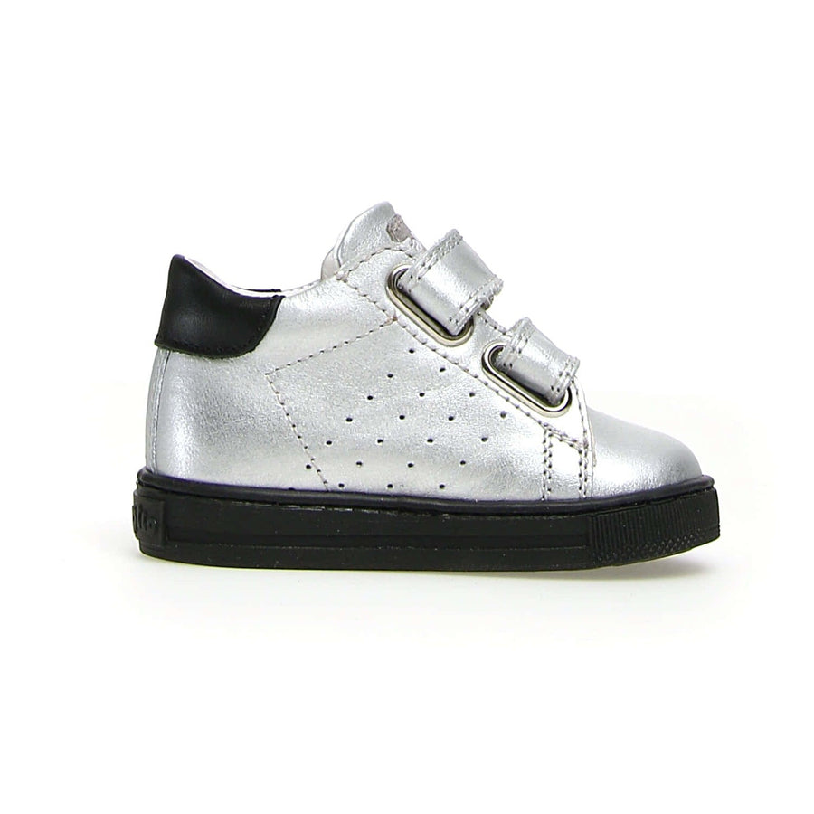 Naturino Falcotto Boy's and Girl's Salazar Vl Metallic Sneakers - Silver/Black