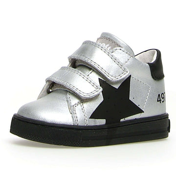 Falcotto Boy's and Girl's Salazar Vl Metallic Sneakers - Silver/Black