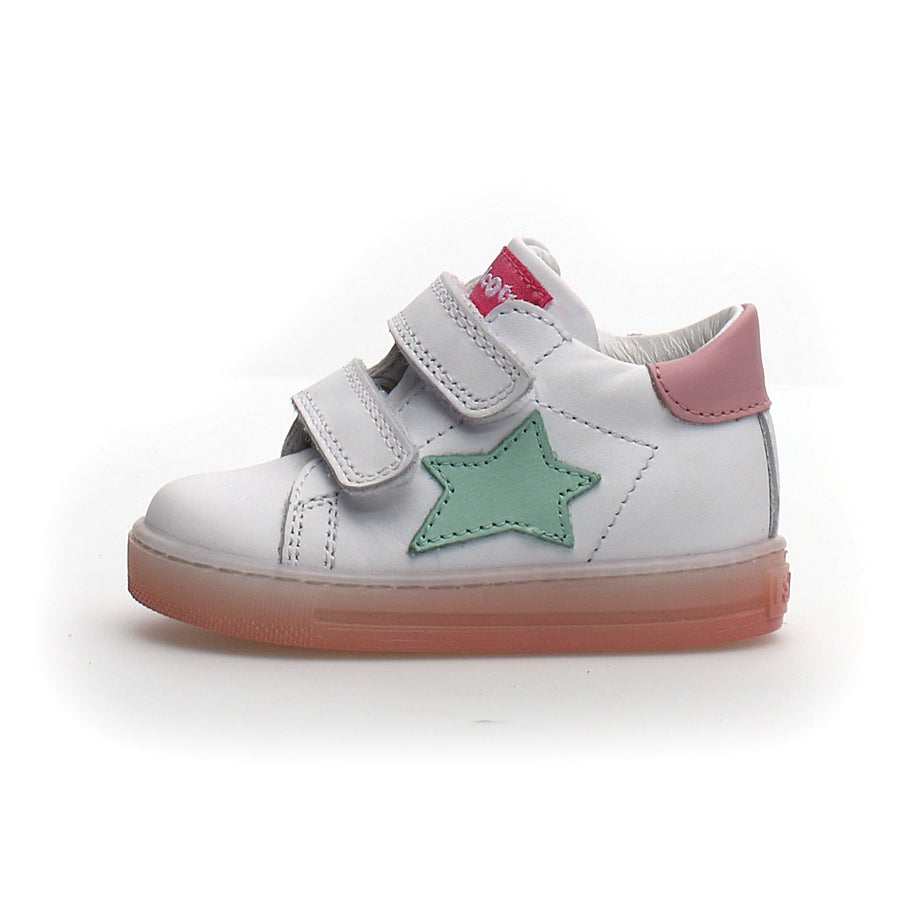Falcotto Girl's Sasha Vl Calf Fashion Sneakers - White/Pink