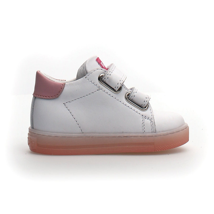 Falcotto Girl's Sasha Vl Calf Fashion Sneakers - White/Pink