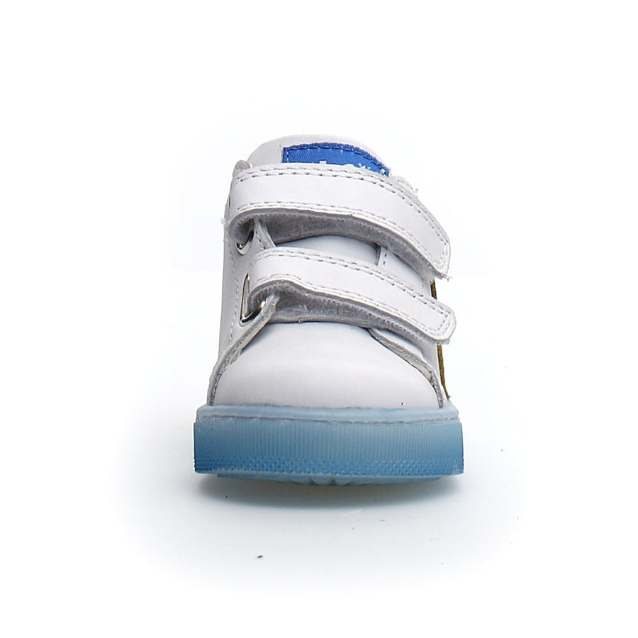 Falcotto Boy's and Girl's Sasha Vl Calf Fashion Sneakers - White/Azure