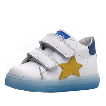 Falcotto Boy's and Girl's Sasha Vl Calf Fashion Sneakers - White/Azure